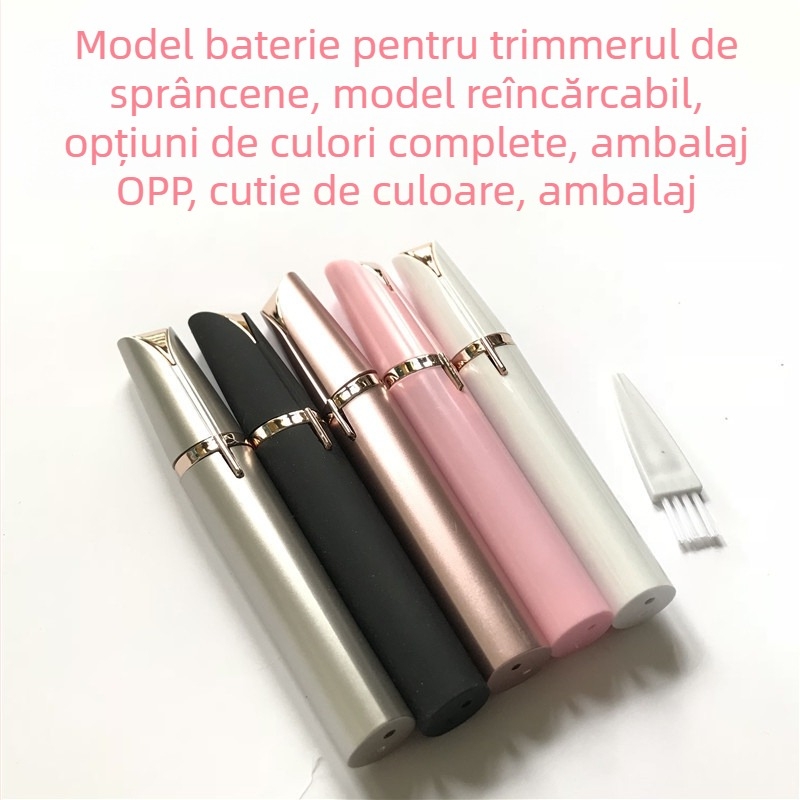 Trimmer electric pentru sprâncene, corp din plastic, fără fir, alimentare cu baterie, 95 g, origine: Wenzhou, 2021