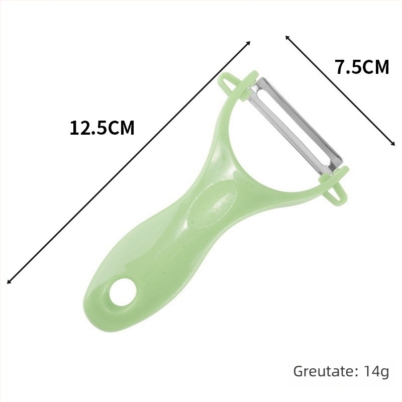 Curățător de legume din oțel inoxidabil gros, 3-in-1 instrument bucătărie pentru curățat, ras și feliat cartofi și pepene