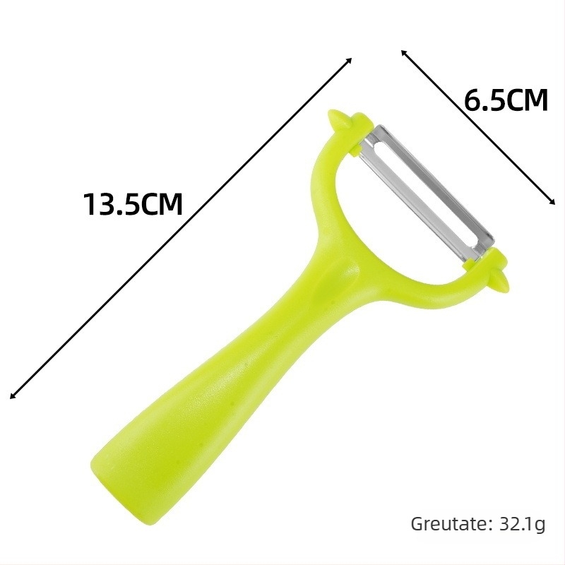 Curățător de legume din oțel inoxidabil gros, 3-in-1 instrument bucătărie pentru curățat, ras și feliat cartofi și pepene