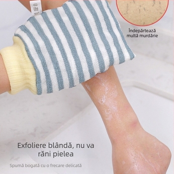 Mănușă dublu-fațetă pentru exfoliere la baie – instrument puternic de exfoliere pentru uz casnic, fără durere