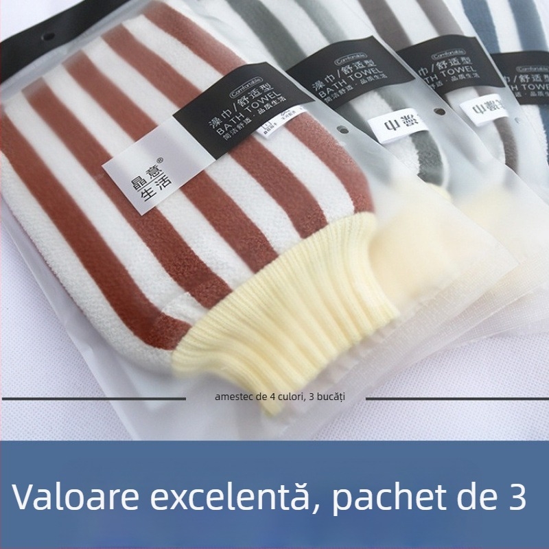 Mănușă dublu-fațetă pentru exfoliere la baie – instrument puternic de exfoliere pentru uz casnic, fără durere