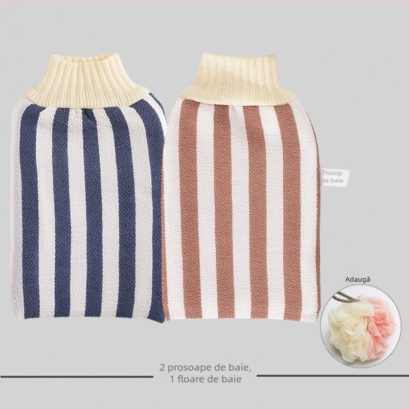 Mănușă dublu-fațetă pentru exfoliere la baie – instrument puternic de exfoliere pentru uz casnic, fără durere