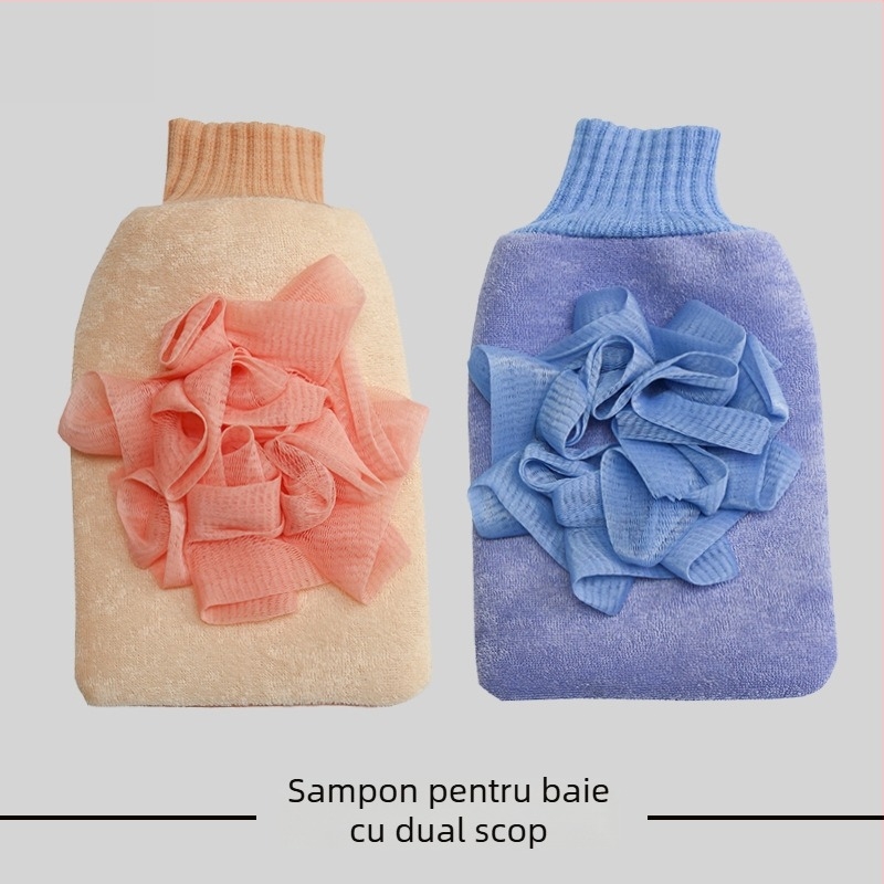 Mănușă dublu-fațetă pentru exfoliere la baie – instrument puternic de exfoliere pentru uz casnic, fără durere