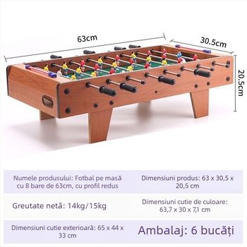 Futbal de masă din lemn pentru doi – duel cu doi jucători, luptă multijucător, catapultă, educație timpurie