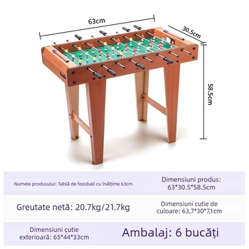 Futbal de masă din lemn pentru doi – duel cu doi jucători, luptă multijucător, catapultă, educație timpurie