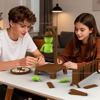 Joc de cuvinte magnetic, jucărie de tip board pentru doi jucători, din plastic, puzzle, stimulează dezvoltarea cognitivă și coordonarea mână-ochi.