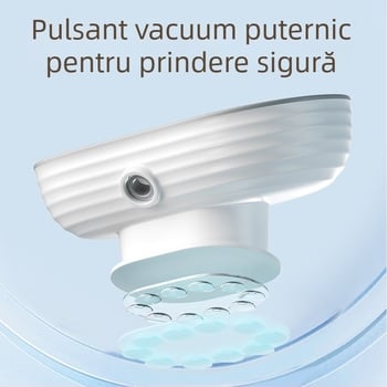 Raft de săpun montat pe perete pentru baie, fără găuri, cu două niveluri, drenaj și ventuză, din plastic