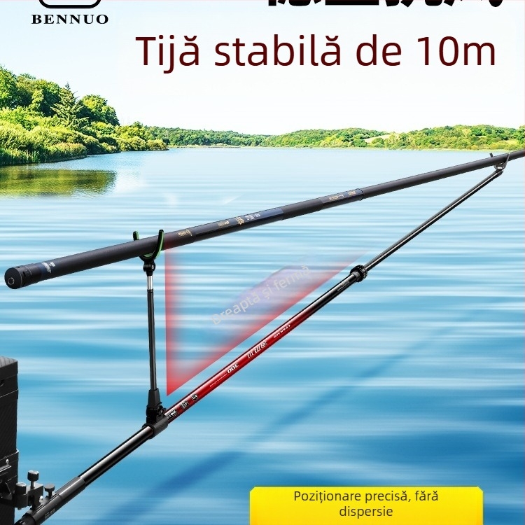 Suport pentru undițe din fibră de carbon pentru pești mari – montat pe podea, fără pliere, fără rotire