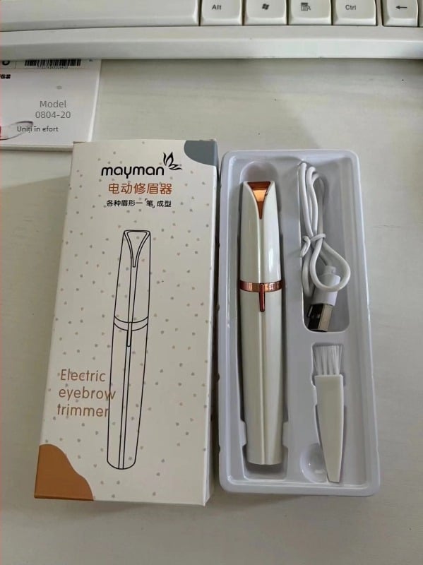 Meiman Trimmer electric pentru sprânene – stilou, pliabil, alimentare USB, ABS corp, 72 g