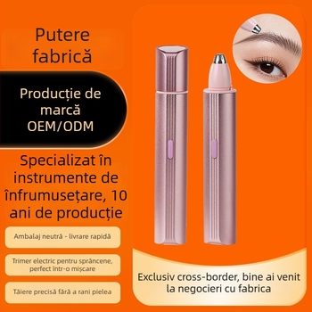 Trimmer electric pentru sprâncene – modelarea sprâncenelor, USB reîncărcabil, ABS, 80 g