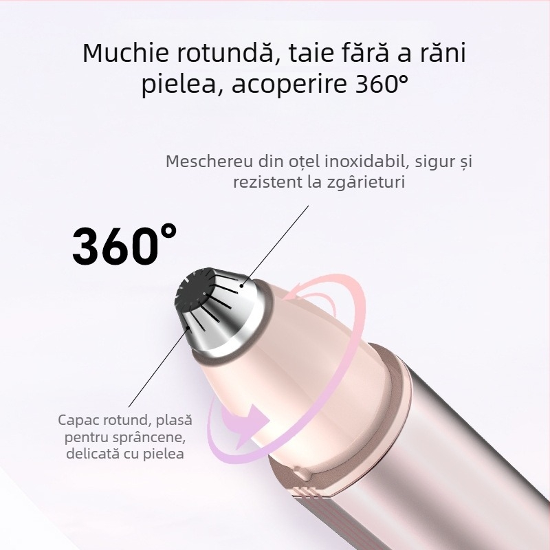 Trimmer electric pentru sprâncene – modelarea sprâncenelor, USB reîncărcabil, ABS, 80 g