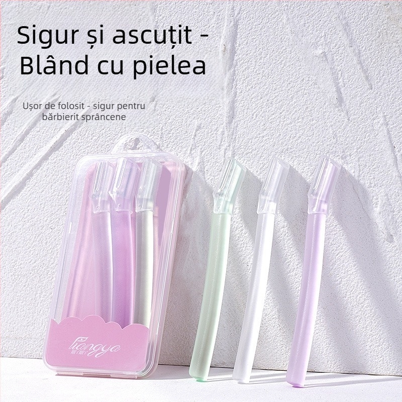 Set de tuns sprâncene (Lame din oțel inoxidabil + ABS; Model KJ-16-XMD; Instrument pentru sprâncene)