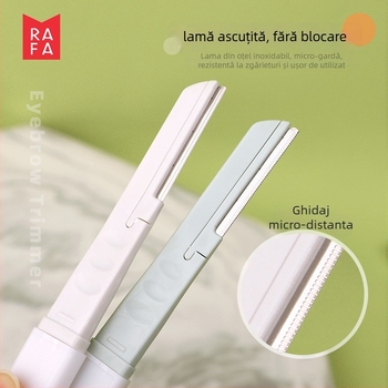 Cuțit de tuns sprâncene Rafa – lamă din oțel inoxidabil ascuțită, corp ABS, set de 2 bucăți, model LS-19146
