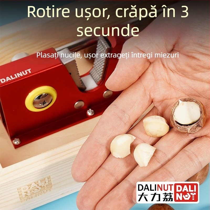 Deschizător de coajă pentru macadamia - corp din aluminiu, design modern minimalist, lansat în 2018, siglă tipărită, etichetă privată disponibilă