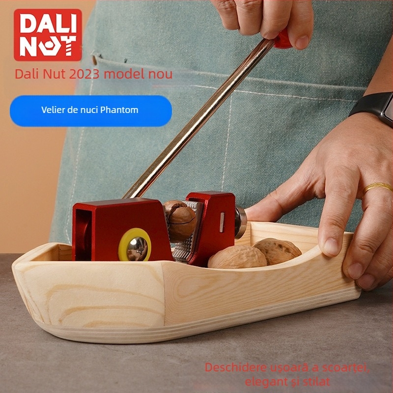 Deschizător de coajă pentru macadamia - corp din aluminiu, design modern minimalist, lansat în 2018, siglă tipărită, etichetă privată disponibilă