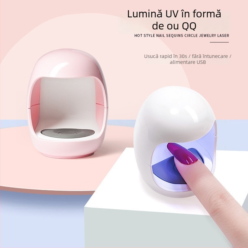 Mașină portabilă pentru manichiură UV pentru gel, artă DIY a unghiilor, plastic, 85 g