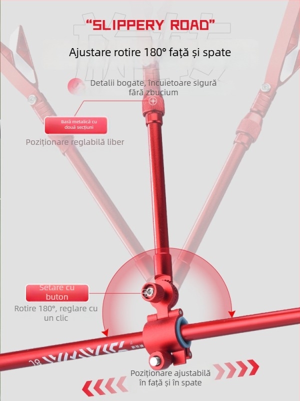 Wickert suport pentru lansete din aliaj de aluminiu, pentru suspensie posterioară, rotire multi-direcțională, pliabil
