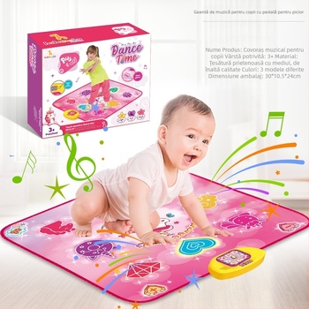 Covoraș muzical interactiv pentru copii - pian cu pedale pentru picior, jucărie educativă, material textil ușor, grosime 5 cm, pentru copii 4-6 ani