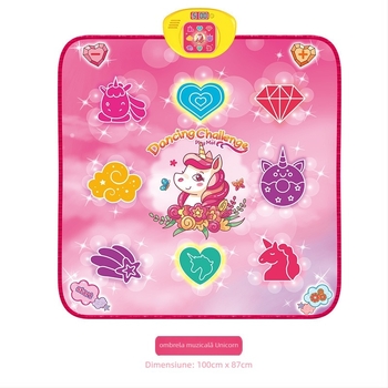 Covoraș muzical interactiv pentru copii - pian cu pedale pentru picior, jucărie educativă, material textil ușor, grosime 5 cm, pentru copii 4-6 ani