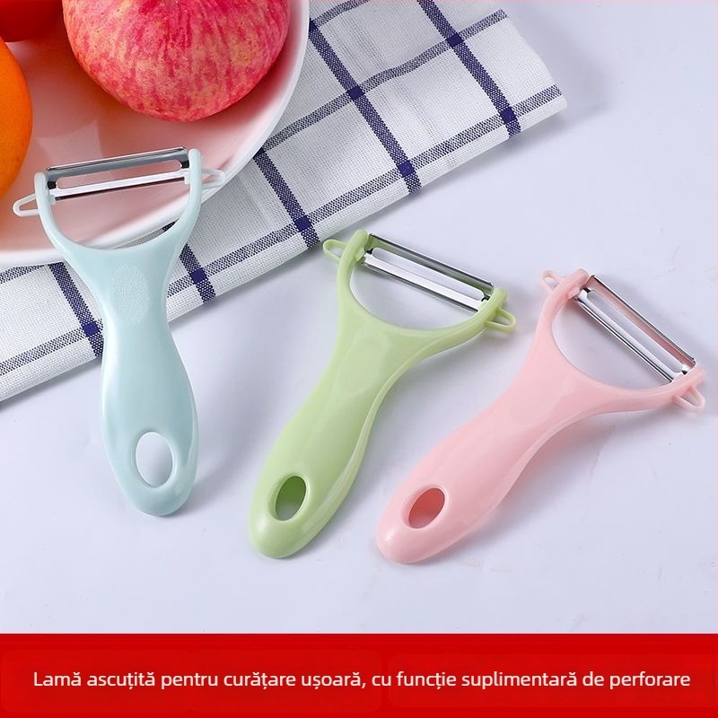 Curățător de legume și fructe din oțel inoxidabil, set multipack