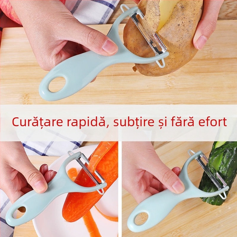 Curățător de legume și fructe din oțel inoxidabil, set multipack