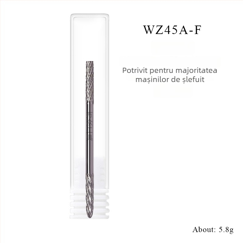 Cap de lustruire unghii cu două capete din oțel wolfram, pentru îndepărtarea lacului și lustruirea suprafețelor, 5,8 g