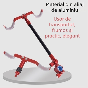Suport pentru undițe din aliaj de aluminiu, pentru două undițe, două capete, agățare din spate, model Fort