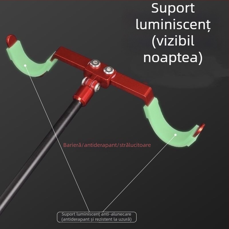 Suport pentru undițe din aliaj de aluminiu, pentru două undițe, două capete, agățare din spate, model Fort