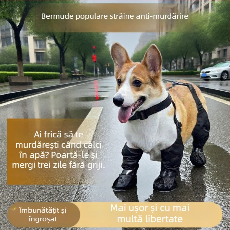 Încălțăminte pentru câini — pânză, impermeabile, antiderapante, rezistente la uzură, stil de relaxare (Brand: Favorite, Cod produs: Cx72033)