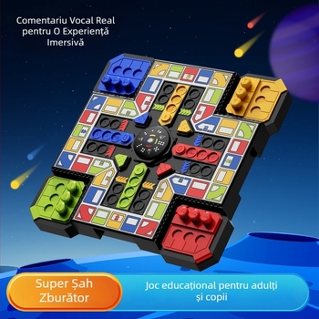 Joc electronic de șah zburător — interactiv pentru părinți și copii, dezvoltă inteligența și coordonarea mână-ochi (Material: ABS, Vârsta 7–14 ani, Interactiv)