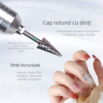 Cap de șlefuit pentru unghii, margine în formă de umbrelă, pentru îndepărtarea rapidă a lacului și manichiură, mașină de șlefuit pas-cu-pas, alianjă, universală pentru utilizare multiplă