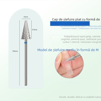 Cap de șlefuit unghii cu vârf plat, din aliaj, marca Wanzhong, model 1001276149