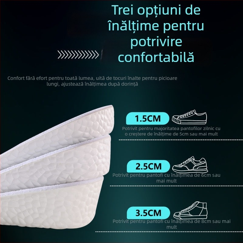 Insertii EVA pentru creșterea înălțimii, unisex, talpă integrală, model Increased height-601