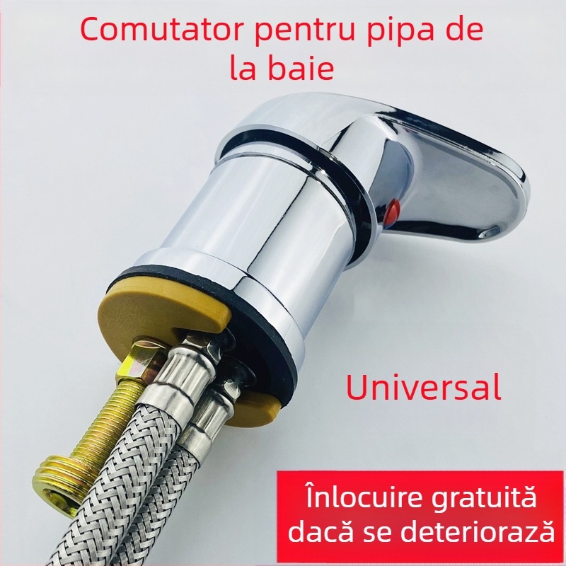 Valvă amestec apă fierbinte/rece pentru patul de spălat păr – robinet cu montaj pe birou, disc ceramic, corp din cupru, design cu o singură gaură, tip ridicare