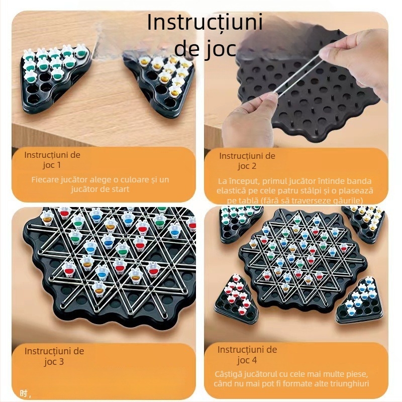 Joc de societate; material plastic; ambalaj cutie; destinat copiilor 7-14 ani; dezvoltă vederea și dezvoltarea intelectuală (material plastic; ambalaj cutie; 7-14 ani; dezvoltare a vederii și intelectului)
