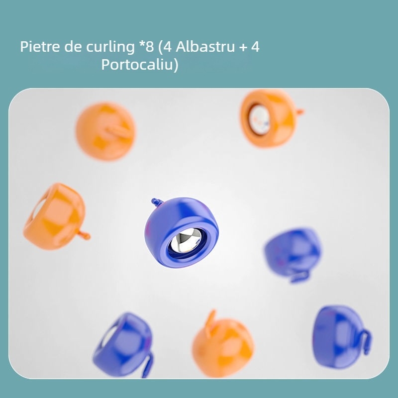 Joc pe birou curling ice hockey pentru copii – joc interactiv pentru doi jucători, educațional, dezvoltă coordonarea mână-ochi