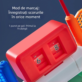 Fotbal de masă pentru doi – ABS, Little Bass; joc de masă educațional pentru turnee familiale cu coordonare mână-ochi dublă și gameplay îmbunătățit; potrivit pentru copii 4–6, tineri 7–14 și adulți 15–35