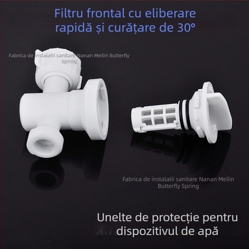 Dispozitiv filtru pentru conducta de alimentare a toaletei - plastic, filtru detașabil pentru curățare, interfață filet 4, marcă hjsn