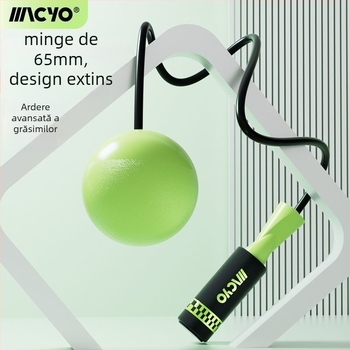 MACYO săritură fără sfoară pentru adulți, design cu minge mare, PVC; potrivit pentru fitness și sporturi școlare.