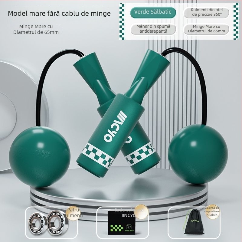 MACYO săritură fără sfoară pentru adulți, design cu minge mare, PVC; potrivit pentru fitness și sporturi școlare.