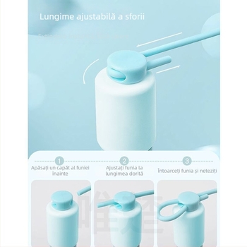 Frânghie de sărit cu numărătoare inteligentă pentru elevi, lungime reglabilă, material PVC, antrenament sportiv