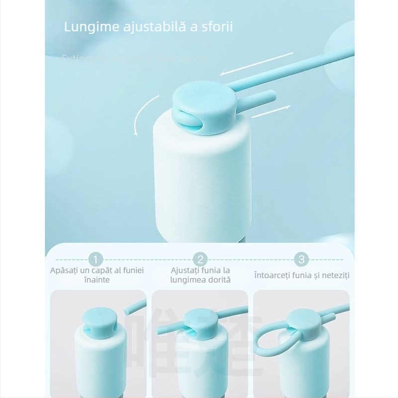 Frânghie de sărit cu numărătoare inteligentă pentru elevi, lungime reglabilă, material PVC, antrenament sportiv