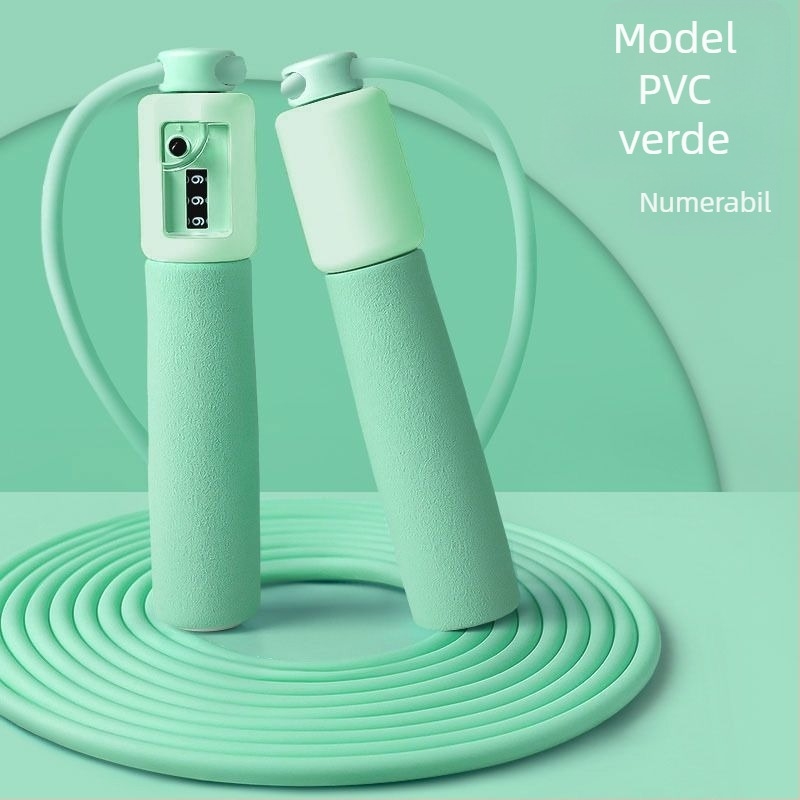 Frânghie de sărit cu numărătoare inteligentă pentru elevi, lungime reglabilă, material PVC, antrenament sportiv