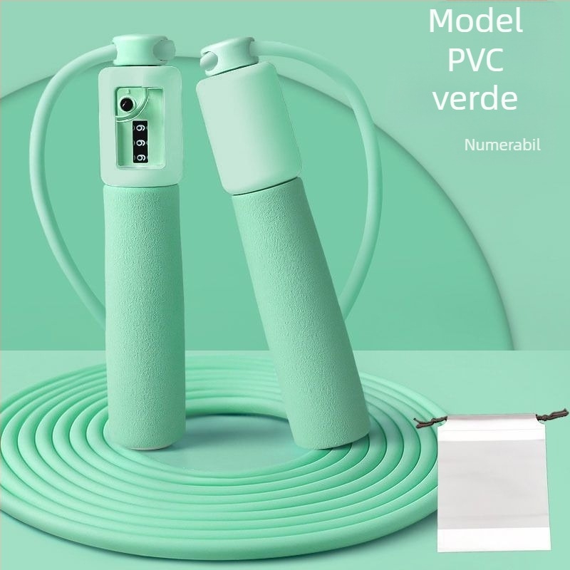 Frânghie de sărit cu numărătoare inteligentă pentru elevi, lungime reglabilă, material PVC, antrenament sportiv