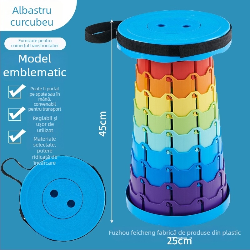 Taburet telescopic pliabil 3-a generație - material PP, pliabil, categorie: scaune pliabile