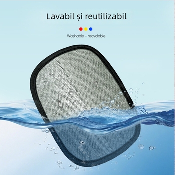 Mănuși pentru îndepărtarea părului de la animale de companie, din material textil, cu formă pătrată a pieptenului și perie bidirețională