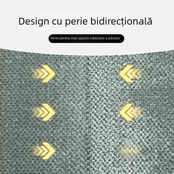Mănuși pentru îndepărtarea părului de la animale de companie, din material textil, cu formă pătrată a pieptenului și perie bidirețională