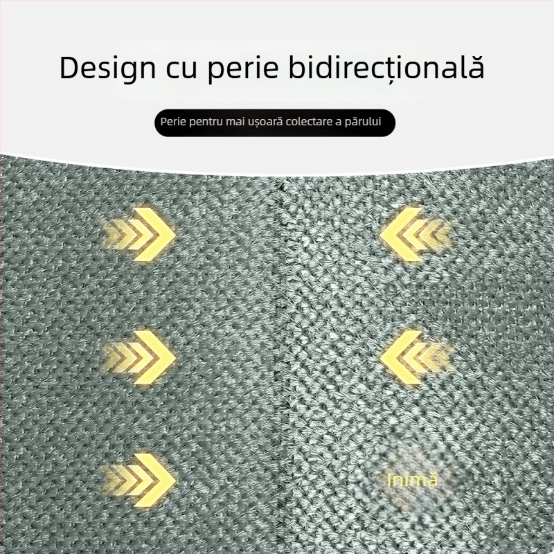 Mănuși pentru îndepărtarea părului de la animale de companie, din material textil, cu formă pătrată a pieptenului și perie bidirețională