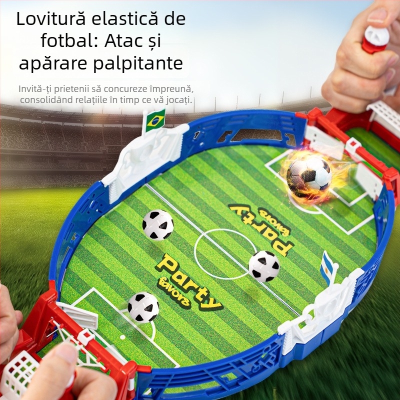 Hengyue joc de fotbal pe masă pentru doi – joc de societate cu interacțiune în familie, dezvoltă coordonarea mână-ochi, pentru copii 4–6 ani.