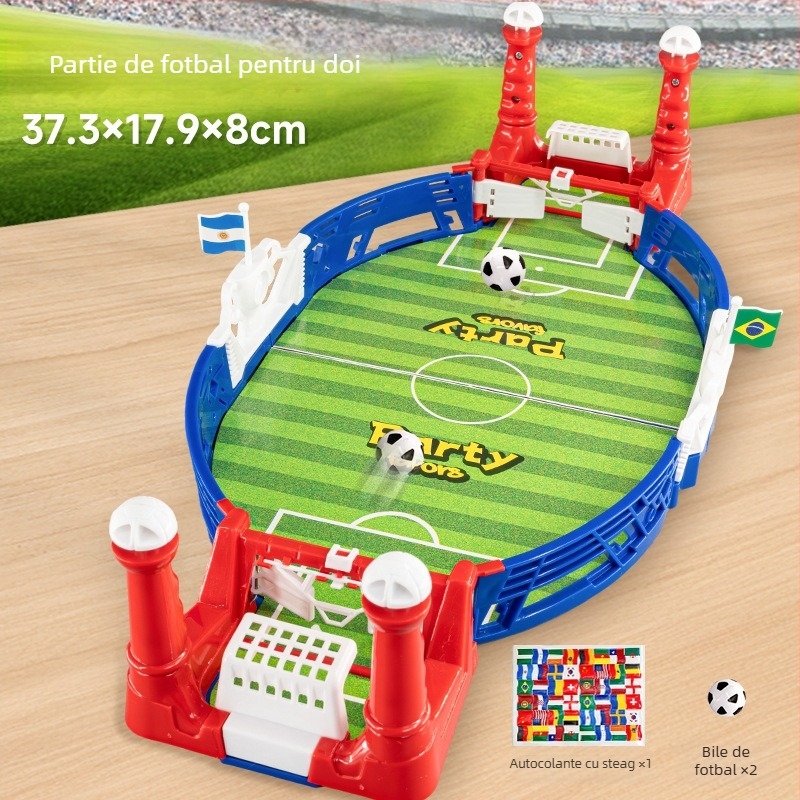 Hengyue joc de fotbal pe masă pentru doi – joc de societate cu interacțiune în familie, dezvoltă coordonarea mână-ochi, pentru copii 4–6 ani.